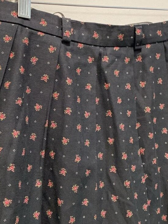 Vintage Original Alpen Trachten Pleated Black Skirt full A-Line Size large 44 - Picture 2 of 12